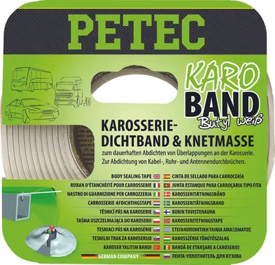 The image shows the packaging of a roll of sealing tape for car bodies.