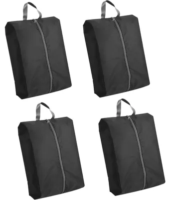 Produktbild von Schuhbeutel Schuhtasche Reisetasche - 4 Stück - Wasserdicht - Staubdicht - Schwarz - Für Reisen und Urlaub