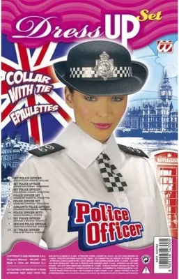 Produktbild von POLIZISTIN Dress- Up- Set (Kragen mit Krawatte, Schulterpolster)