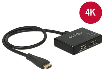 Immagine prodotto di Splitter HDMI Delock 1 x HDMI in > 2 x HDMI out 4K