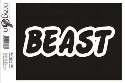 Produktbild von Aufkleber / Autoaufkleber - JDM / Die cut / Auto / OEM - Beast - 210x70 mm gelb - Heckscheibe / Heckscheibenaufkleber