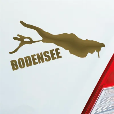 Produktbild von Auto Aufkleber Bodensee See Deutschland Urlaub 10x6 cm Gold Sticker Heckscheibenaufkleber