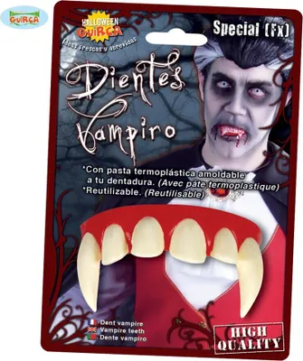 Produktbild von Guirca Vampirzähne Mit Thermoplast    One Size