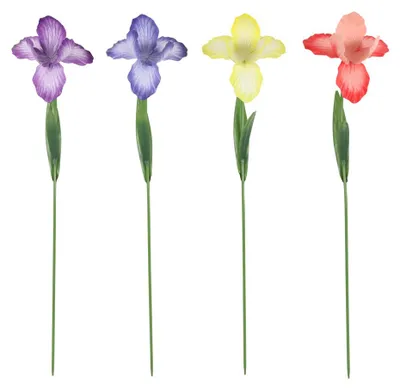Produktbild von Flamingo Gartenstecker Iris Metall 18 x 74 cm mehrfarbig