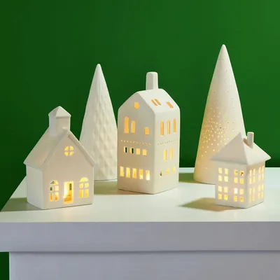 Immagine prodotto di Villaggio moderno illuminato, set da 5 pezzi