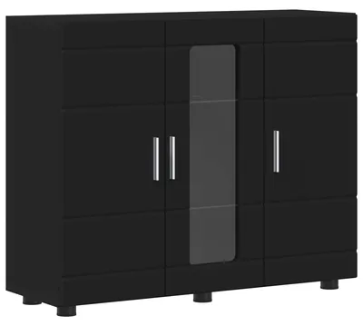 Immagine prodotto di vidaXL Armadio in legno nero 88,5 x 30,5 x 73 cm Materiale a base di legno
