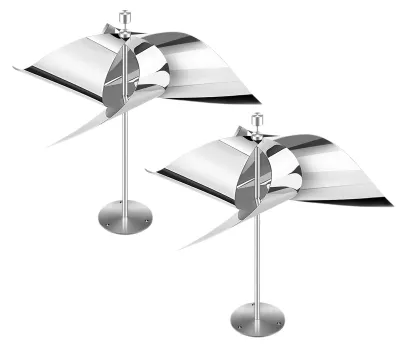 Produktbild von Stück reflektierende Vogelabwehr-Windräder aus Edelstahl, windbetriebene Vogelscheuchen, Vogelabwehr-Windspinner für Gärten, Terrassen und Dächer