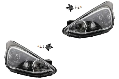Produktbild von Johns, Scheinwerfer Satz Halogen passend für Hyundai i10 13- H4 mit LWR +Nebel+Leuchtm. 92101B9000 92102B9000 92201B9020 92202B9020