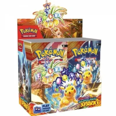 Obrázek produktu pro Pokémon Scarlet & Violet: Surging Sparks — Booster Box (36 Boosterů).