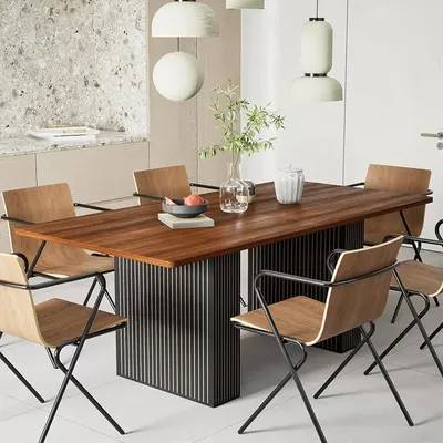 Produktbild von Esstisch,Küchentisch 160x80x75cm Esstische für 6-10 Personen Tisch Wohnzimmer Hölzerner Küchentisch Rechteckiger Esstisch für Esszimmer, Küche, Wohnzimmer