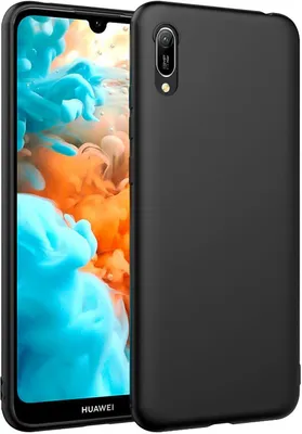 Produktbild von Conie TPU Schutzhülle für Huawei Y5 2019 Tasche Case Cover Bumper Silikon Hülle in Schwarz matt