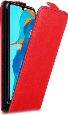 Immagine prodotto di Custodia Cadorabo per Huawei P30 LITE Custodia protettiva in rosso Custodia per cellulare Flip Case Cover