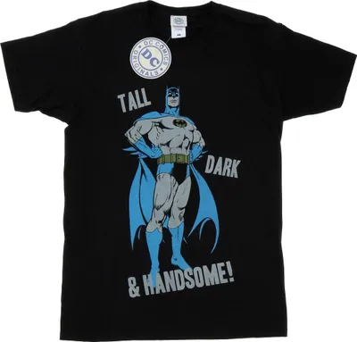 Image de DC Comics - T-shirt pour homme « Tall Dark And Handsome » BI21222 (3XL) (noir)
