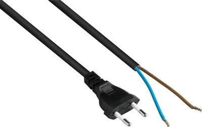Obrázek produktu pro kabelmeister Euro-Netzkabel an open end schwarz 5 m