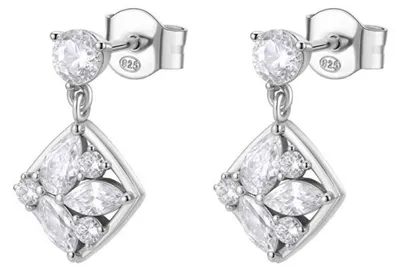 Immagine prodotto di Orecchini scintillanti in argento con zirconi Gemma RZGE58