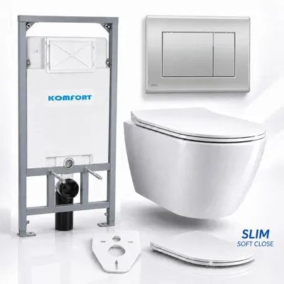 Produktbild von Alcadrain Vorwandelement WC-Schüssel Betätigungsplatte M272 Chrom | BADLAND ROLO, KI-generiertes Bild