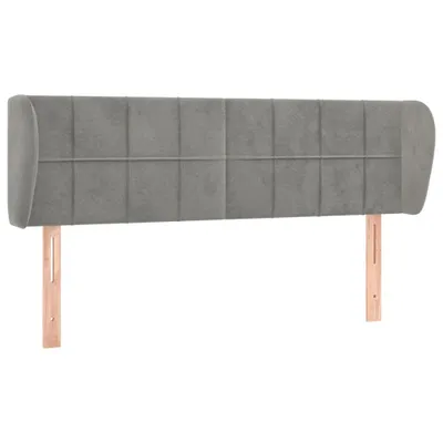 Imagen del producto de vidaXL Cabecero con orejas, color gris claro, 147 x 23 x 78/88 cm, terciopelo