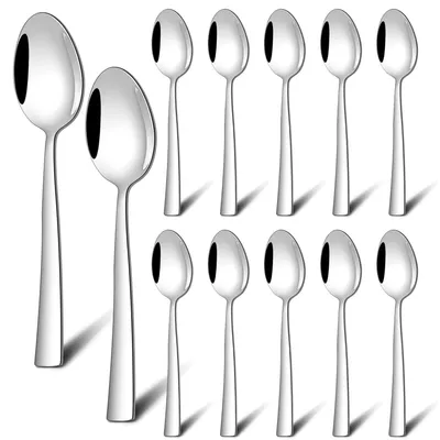 Immagine prodotto di Set di 12 cucchiai in acciaio inox con superficie lucida