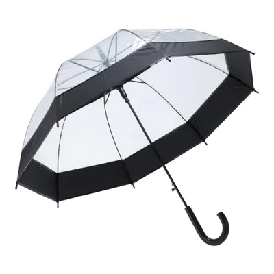 Produktbild von Regenschirm Transparent Ø 85 cm Automatik Stockschirm Windfest Regen Schirm Durchsichtig mit schwarzem Rand