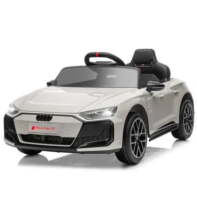 Produktbild von Kinder-Elektroauto 12V 4,5Ah, 2 Geschwindigkeitsstufen, 2,4G-Fernbedienung, geeignet für Kinder von 3 bis 5 Jahren, Audi RS e-tron GT, Hellgrau
