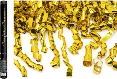 Immagine prodotto di Cannone di coriandoli con stelle filanti 40 cm oro
