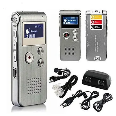 Produktbild von Garvee Digitaler Voice Recorder 8GB – Tragbares Diktiergerät mit LCD-Display – M