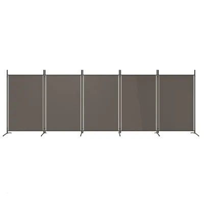 A five-panel room divider is shown against a white background.