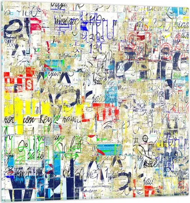 Produktbild von Bilder auf glas - Straße Graffiti Wand Wandmalerei - 70x70cm - Glasbilder - Wandbilder - Kunstdruck - zum Aufhängen bereit - Wanddekoration aus Glas - Glas Bilder - Wandbild auf Glas - GAC70x70-2907