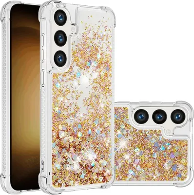 Produktbild von Samsung Galaxy S25 / S24 Hülle - Coverup Liquid Glitzer Back Cover - Gold