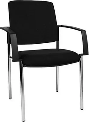 Produktbild von Besucherstuhl BtoB10 - schwarz, mit Armlehnen, 2 St.