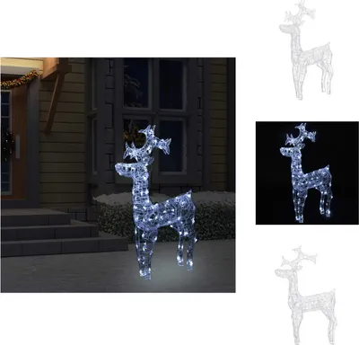 Immagine prodotto di vidaXL decorazione natalizia renna 90 LED 60x16x100 cm acrilico - Illuminazione natalizia