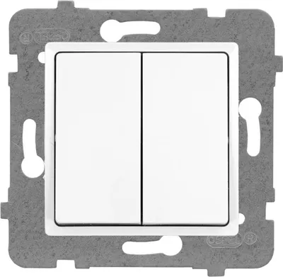 Image de Double Interrupteur Blanc Rosa