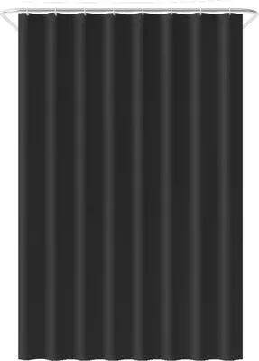 Produktbild von Ultiluxe Duschvorhang 120 x 200 - Schwarz - Wasserdichter Duschvorhang - Schimmelresistent - Duschvorhang mit 8 Haken - Waschbar