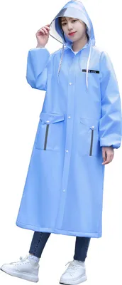 Produktbild von Einteiliger Damen-Regenmantel kann wiederverwendet werden, perfekt für Outdoor-Camping, Wandern, Angeln, Radfahren (XL, erhöht 170CM-190COM)