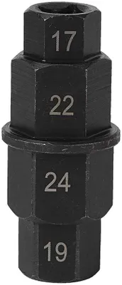 Produktbild von Motorrad-Zubehör - Verstellbarer Motorrad-Schlüssel - 17/19/22/24mm - Hochwertiger Werkzeug - Schwarz Stahl