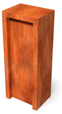Productafbeelding van Litrupa pakketbrievenbus cortenstaal 400x300x1000 mm Geroba
