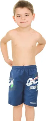 Produktbild von AQUA-SPEED Jungen Badeshorts - Knielänge - mit Gesäßtasche - schnelltrocknend - #AsDAVID, Blau, 9/10A