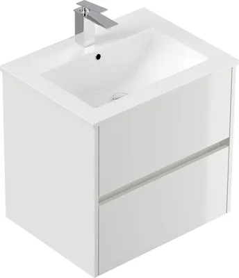 Produktbild von Waschtisch 60 cm in weiß Hochglanz LIVIGNO-02
