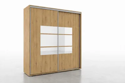 Zdjęcie produktu dla Szafa A2 Artisan, przesuwna z lustrem -  230 x 62 x 215 cm, Obraz wygenerowany przez AI