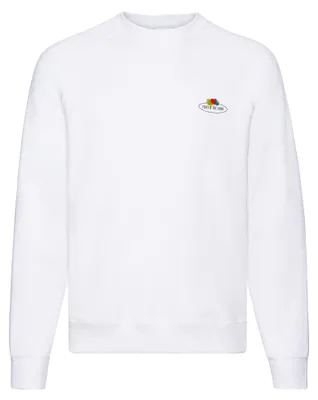 Produktbild von Fruit of the Loom Classic Raglan Sweat mit Vintage-Logo auf der Brust