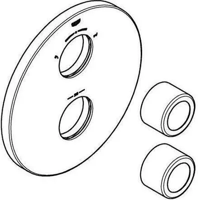 Produktbild von Rosette hard graphite gebürstet