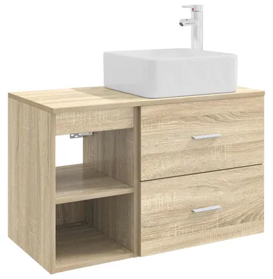 Produktbild von Badezimmermöbel-Set 2 pcs Sonoma-Eiche Holzwerkstoff