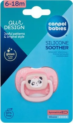 Immagine prodotto di Succhietto Canpol, in silicone, simmetrico 6-18m, Design Panda EXOTIC 34/921
