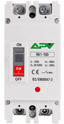 Produktbild von MCCB DC Leitungsschutzschalter 100A / 600V DC 2 Polig PV Batterie