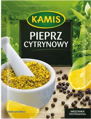 Zdjęcie produktu dla Kamis Pieprz Cytrynowy Mieszanka Przyprawowa 20 G