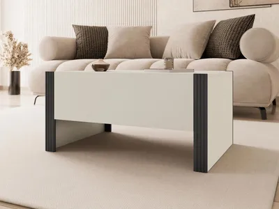 Obrázok produktu pre Konferenčný stolík LUNET - kašmír / kašmír + čierny