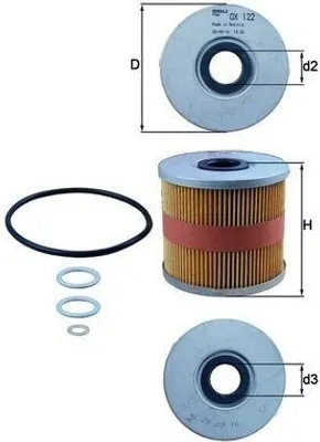 Immagine prodotto di Filtro olio KNECHT OX 122D
