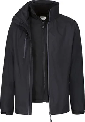 Produktbild von Regatta Honestly Made TRA154 | Herren Jacke, Honestly Made Recycled 3in1 Jacket,wasserdicht - Farbe: Black/Black - Größe: XXL