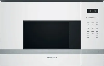 Image de Siemens iQ500, Micro-ondes encastrable, 60 x 38 cm, Blanc, BF525LMW0