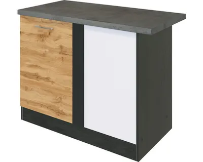 Produktbild von Held Möbel Eckunterschrank Sorrento BxTxH 110 x 60 x 86 cm eiche hell matt zerlegt Anschlag reversibel 471.6282